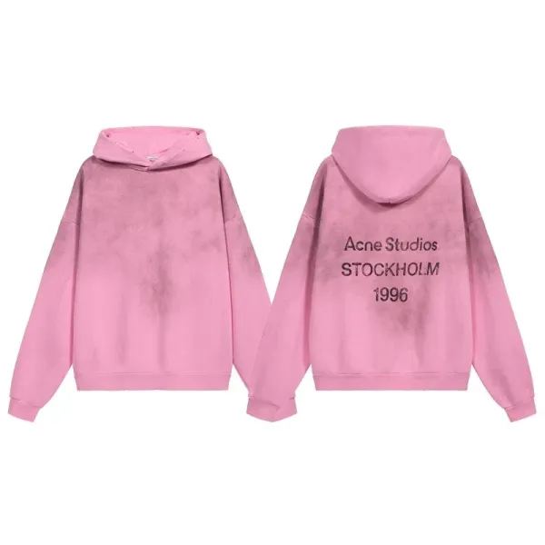 Acne Studios Stockholm 1996 Washed Pink Hoodie - 1