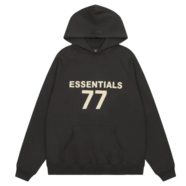 Fear of God Essentials 77 Black Hoodie - 1