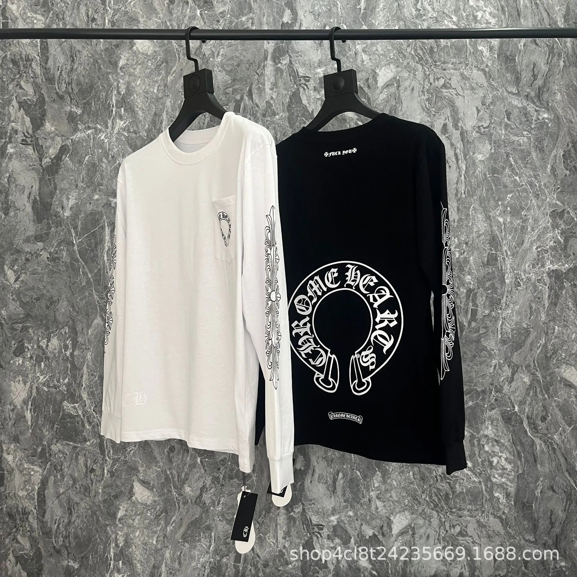 Chrome Hearts Long Sleeve Tee Multicolor Streetwear Tops - 34