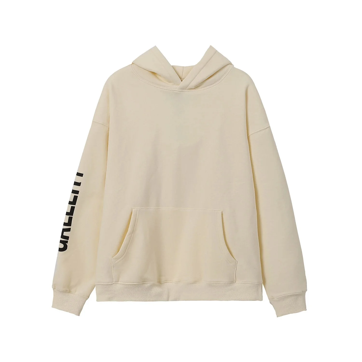 Distressed brain print casual loose hooded sweatshirt for men and women