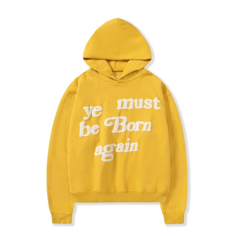 Foam printed sweatshirts for men and women, trendy brand hoodies for couples