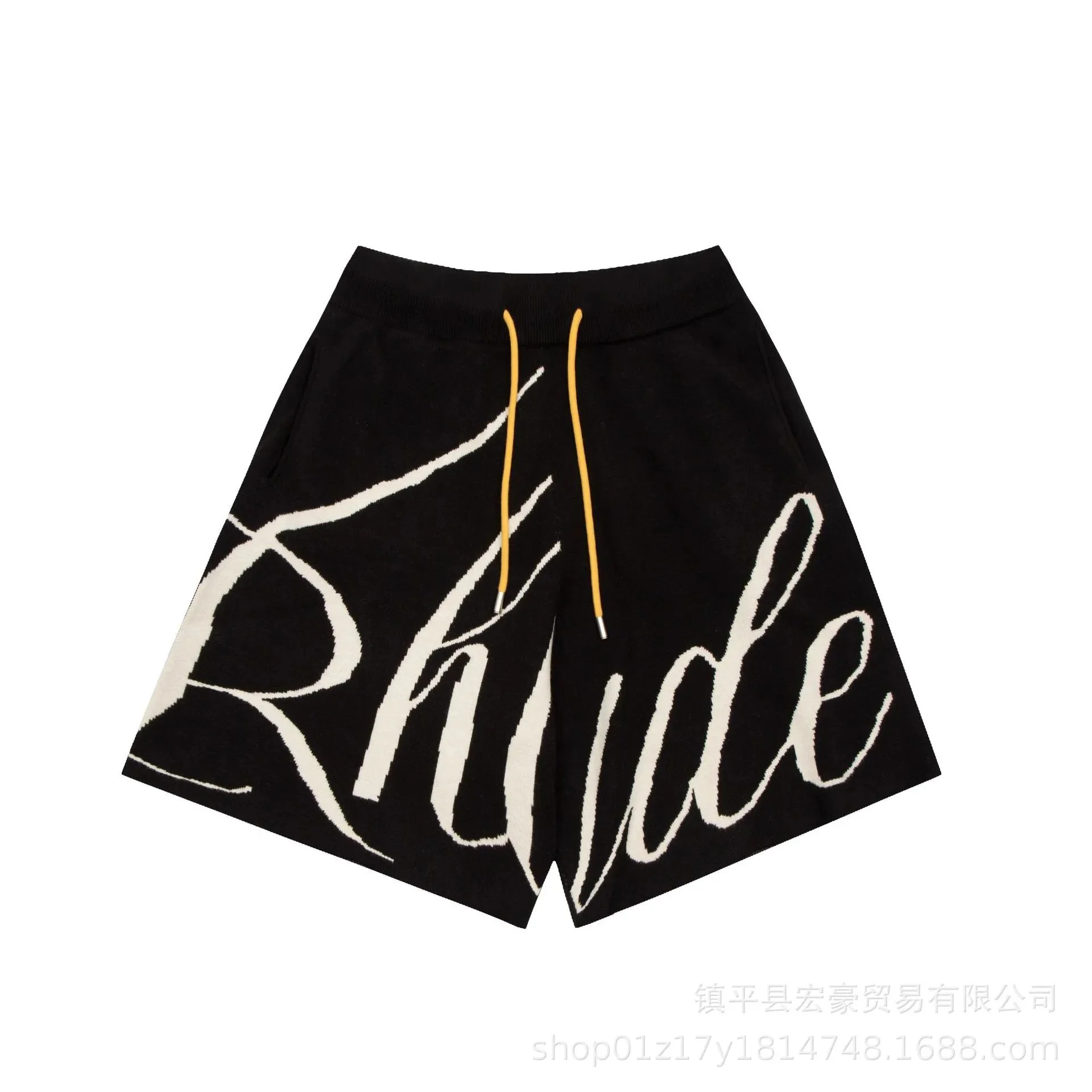Jacquard Cashew Flower Letter Fashion Casual Unisex Sweater Knitted Shorts product image