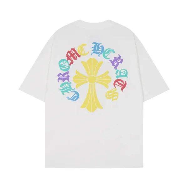 Chrome Hearts Rainbow Cross T-Shirt White - 1
