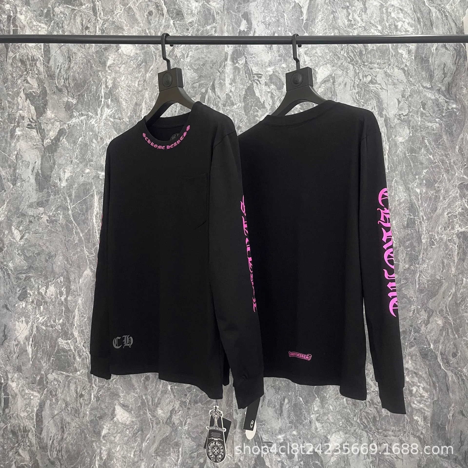 Chrome Hearts Long Sleeve Tee Multicolor Streetwear Tops - 38