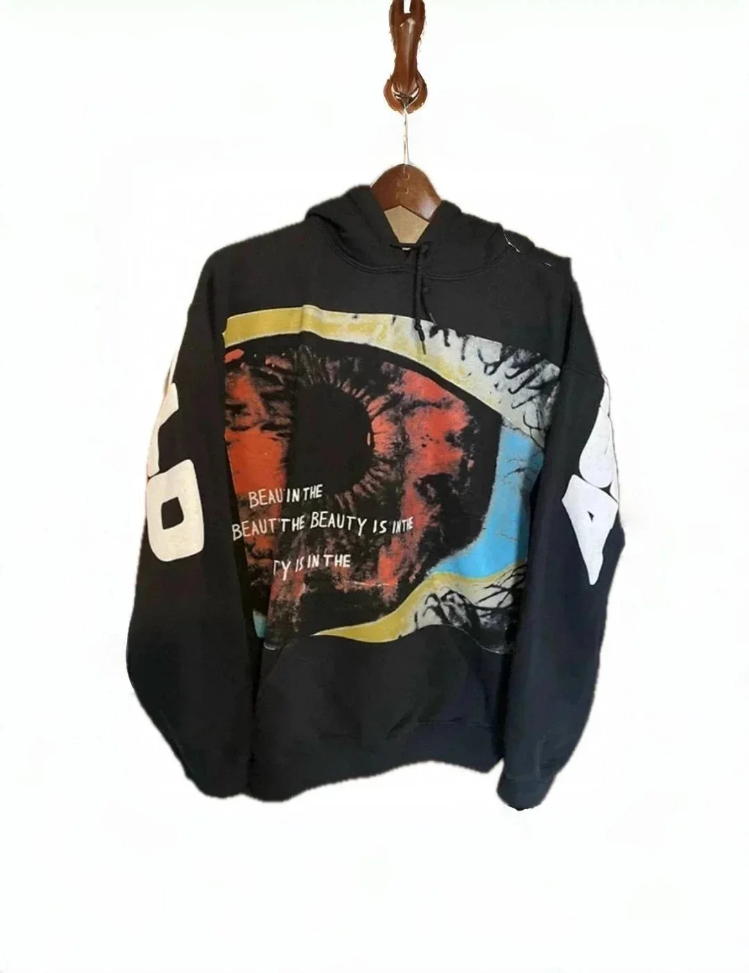 Ink foam printed hoodie plus size sweatshirt