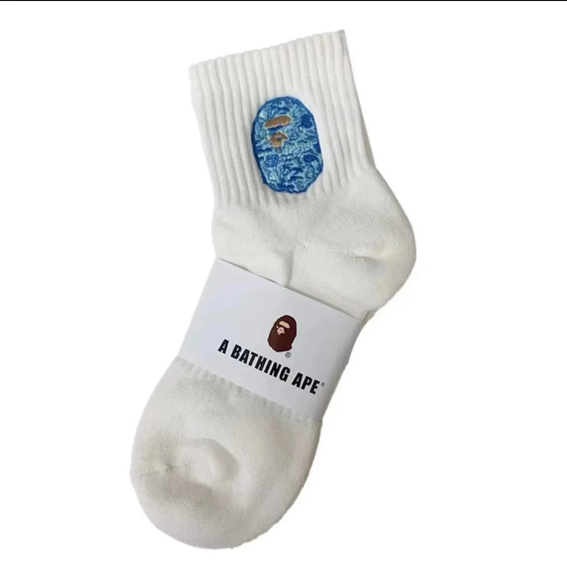 Towel socks Japanese trendy socks high-tube cotton socks sweat-absorbent white socks solid color mid-tube thickened casual socks for men and women