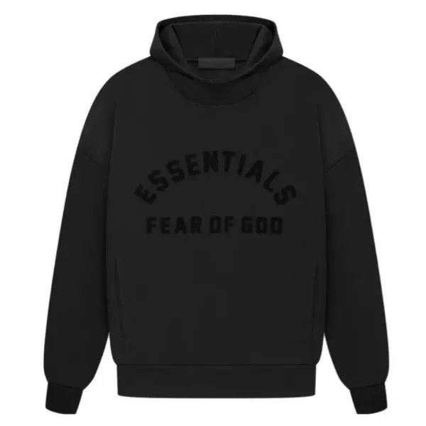 Fear of God Essentials Black Arch Logo Hoodie - 1