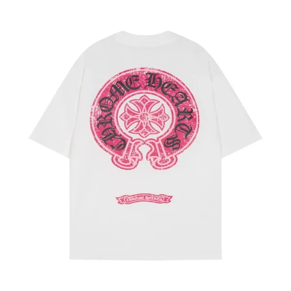 Chrome Hearts Pink Crest Logo Oversized T-Shirt - 1