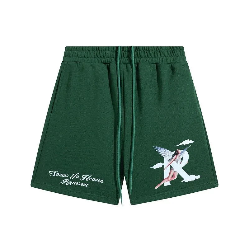 Angel Print Casual Sports Shorts Round Neck Short Sleeve T-Shirt product image