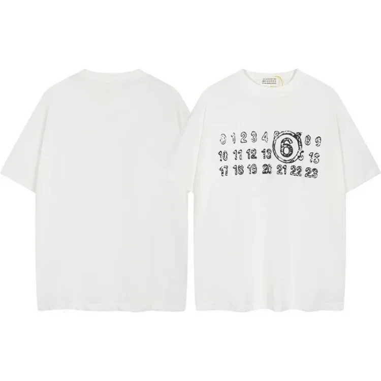 Summer loose letters MM6 embroidered label printing same style for men and women couples(pic20) Summer loose letters MM6 embroidered label printing same style for men and women couples