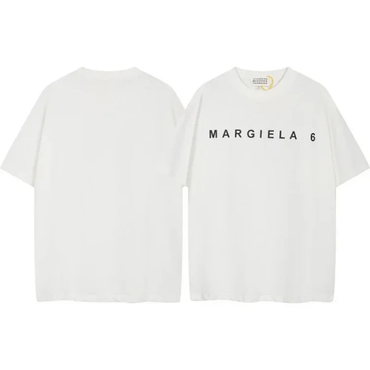 Summer loose letters MM6 embroidered label printing same style for men and women couples(pic8) Summer loose letters MM6 embroidered label printing same style for men and women couples