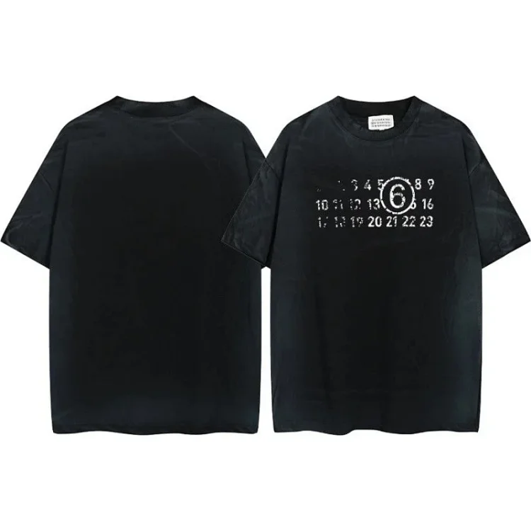 Summer loose letters MM6 embroidered label printing same style for men and women couples(pic15) Summer loose letters MM6 embroidered label printing same style for men and women couples