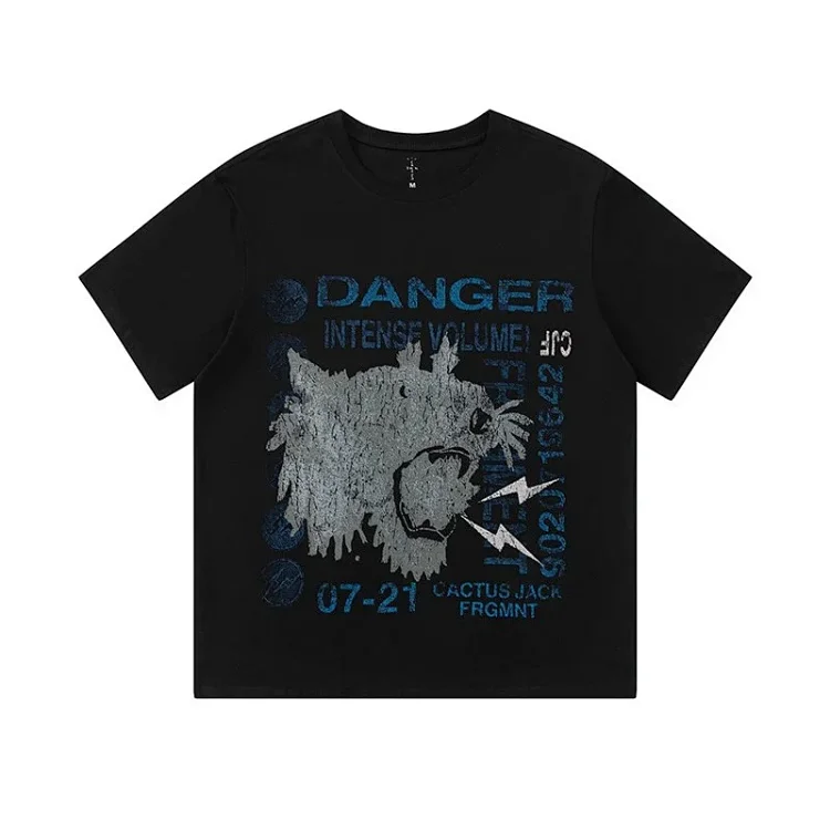 Heavyweight Travis Scott Cactus Jack tiger head letter print pattern short-sleeved T-shirt tee for men and women(pic6) Heavyweight Travis Scott Cactus Jack tiger head letter print pattern short-sleeved T-shirt tee for men and women