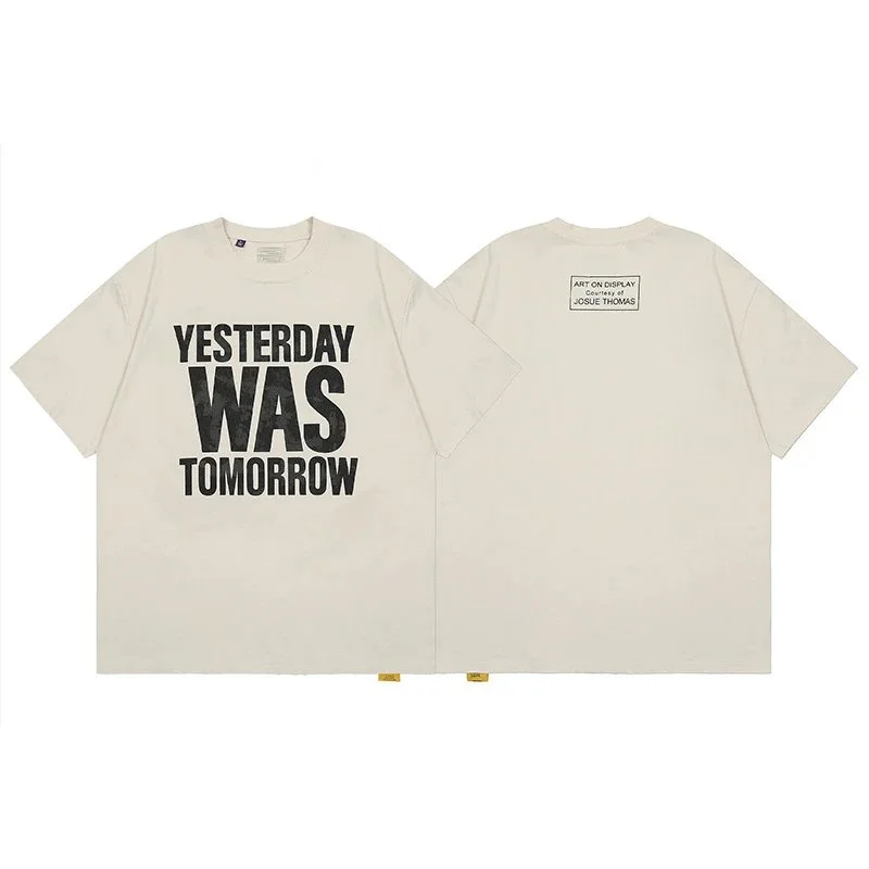 Gallery dept American fashion brand short-sleeved Vintage summer loose retro washed old high street T-shirt for men