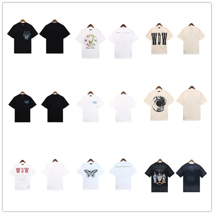 Washed printed loose men's short-sleeved t-shirt American top