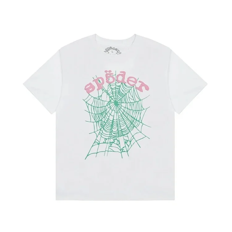 Spider web print summer loose and trendy short-sleeved T-shirt for men and women couples(pic19) Spider web print summer loose and trendy short-sleeved T-shirt for men and women couples