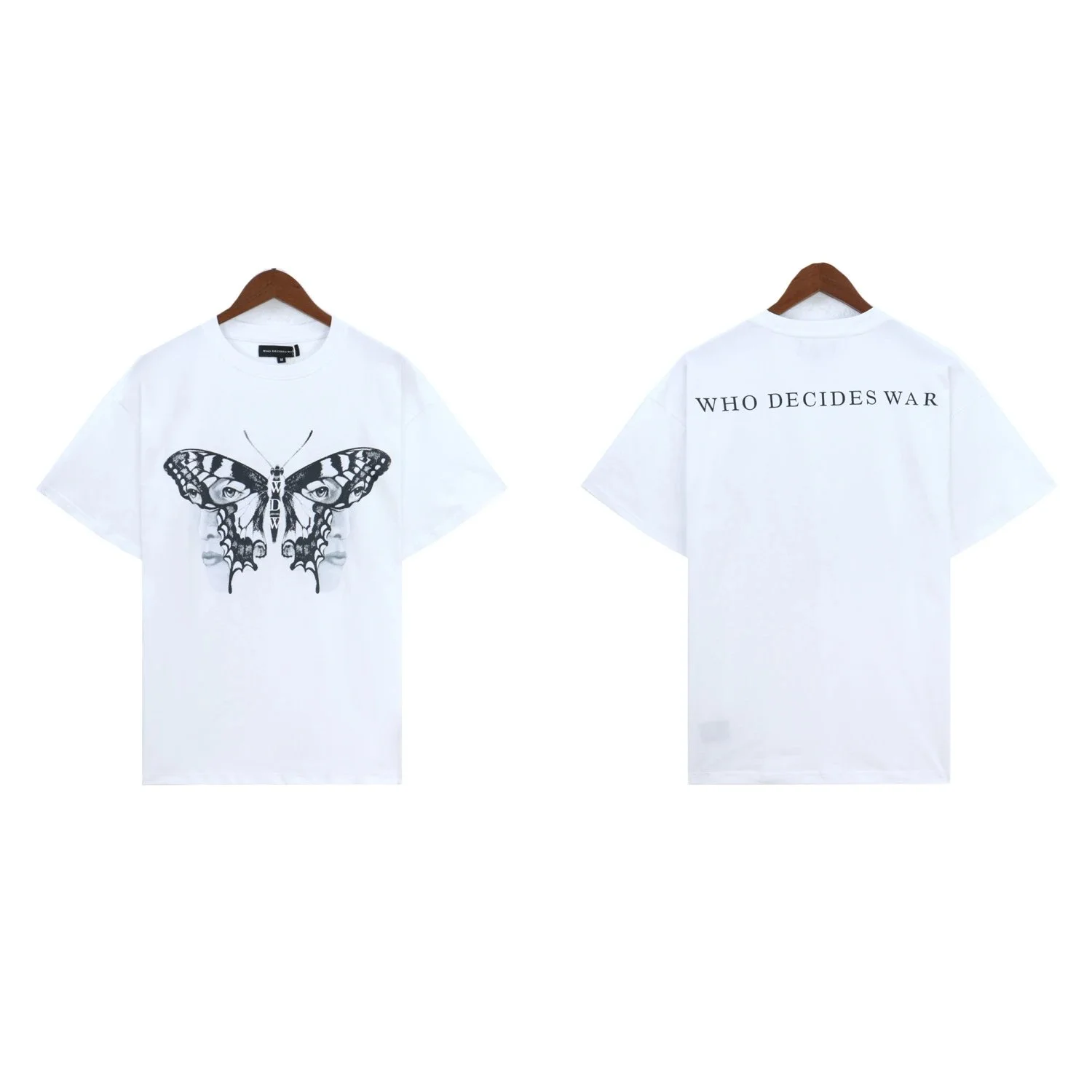 Washed printed loose men's short-sleeved t-shirt American top