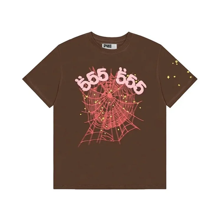 Spider web print summer loose and trendy short-sleeved T-shirt for men and women couples(pic13) Spider web print summer loose and trendy short-sleeved T-shirt for men and women couples