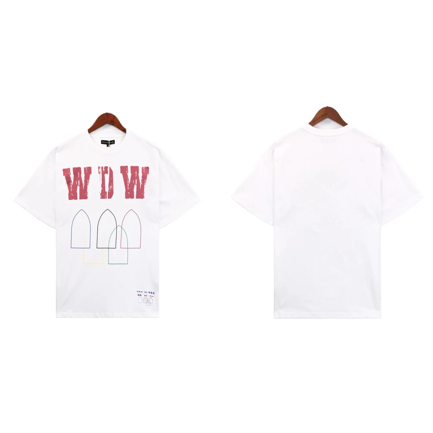 Washed printed loose men's short-sleeved t-shirt American top