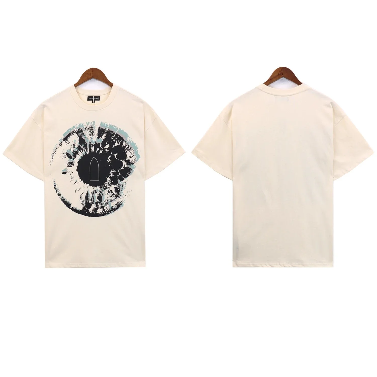 Washed printed loose men's short-sleeved t-shirt American top