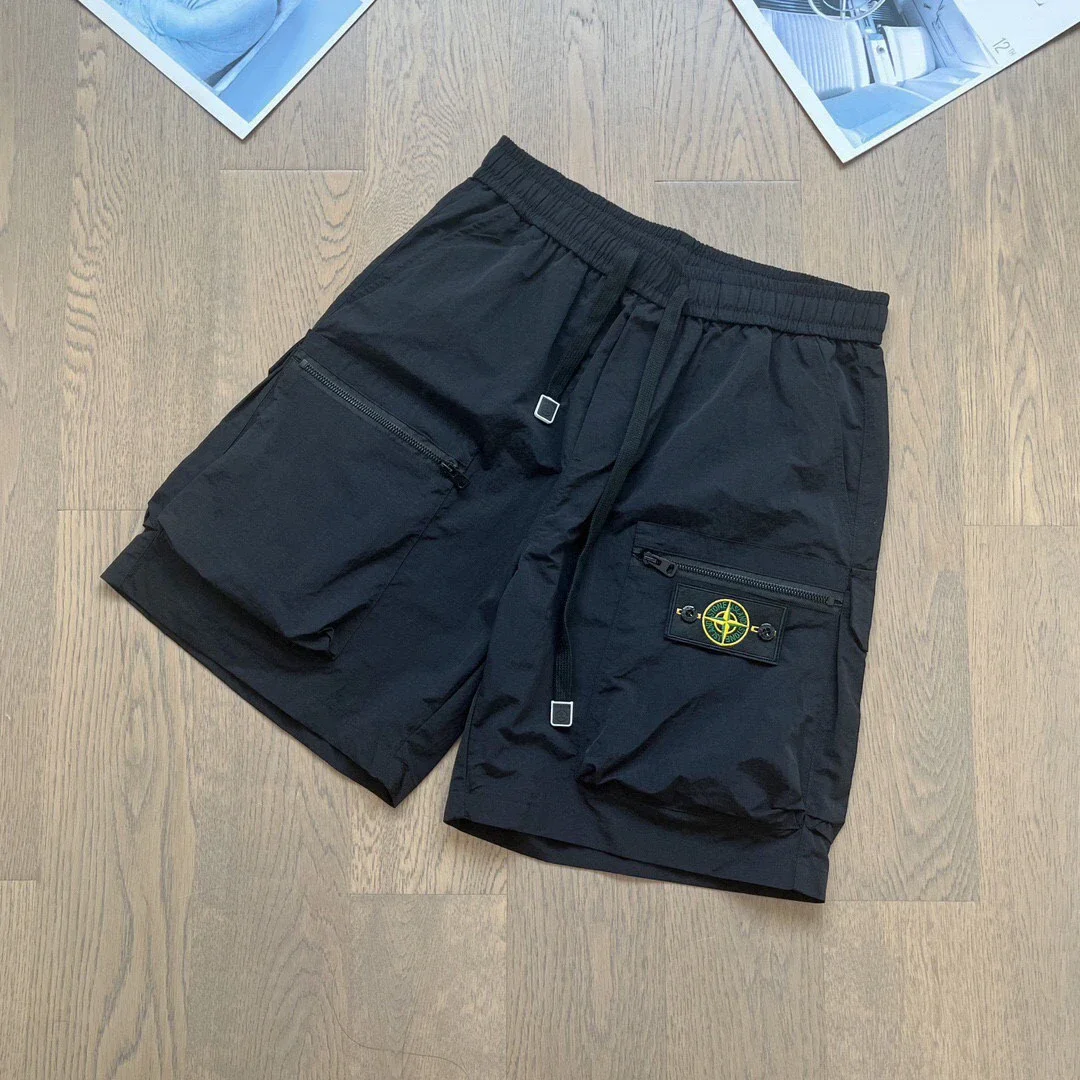 Cargo shorts for men and women functional style large pocket badge quick-drying three-quarter pants product image