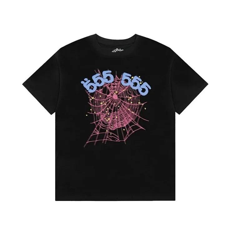 Spider web print summer loose and trendy short-sleeved T-shirt for men and women couples(pic8) Spider web print summer loose and trendy short-sleeved T-shirt for men and women couples