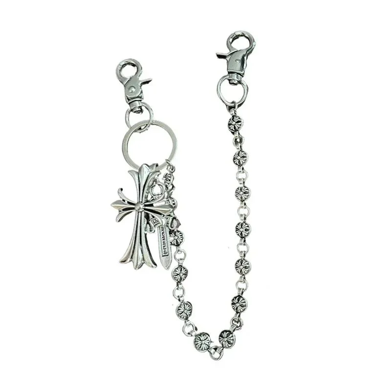 Multi-element trouser chain cross waist chain lobster clasp pendant jeans chain