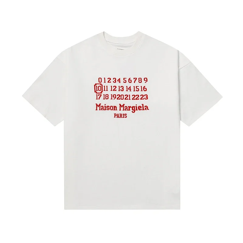 MM6 digital pattern round neck men's and women's trendy short-sleeved T-shirt series
