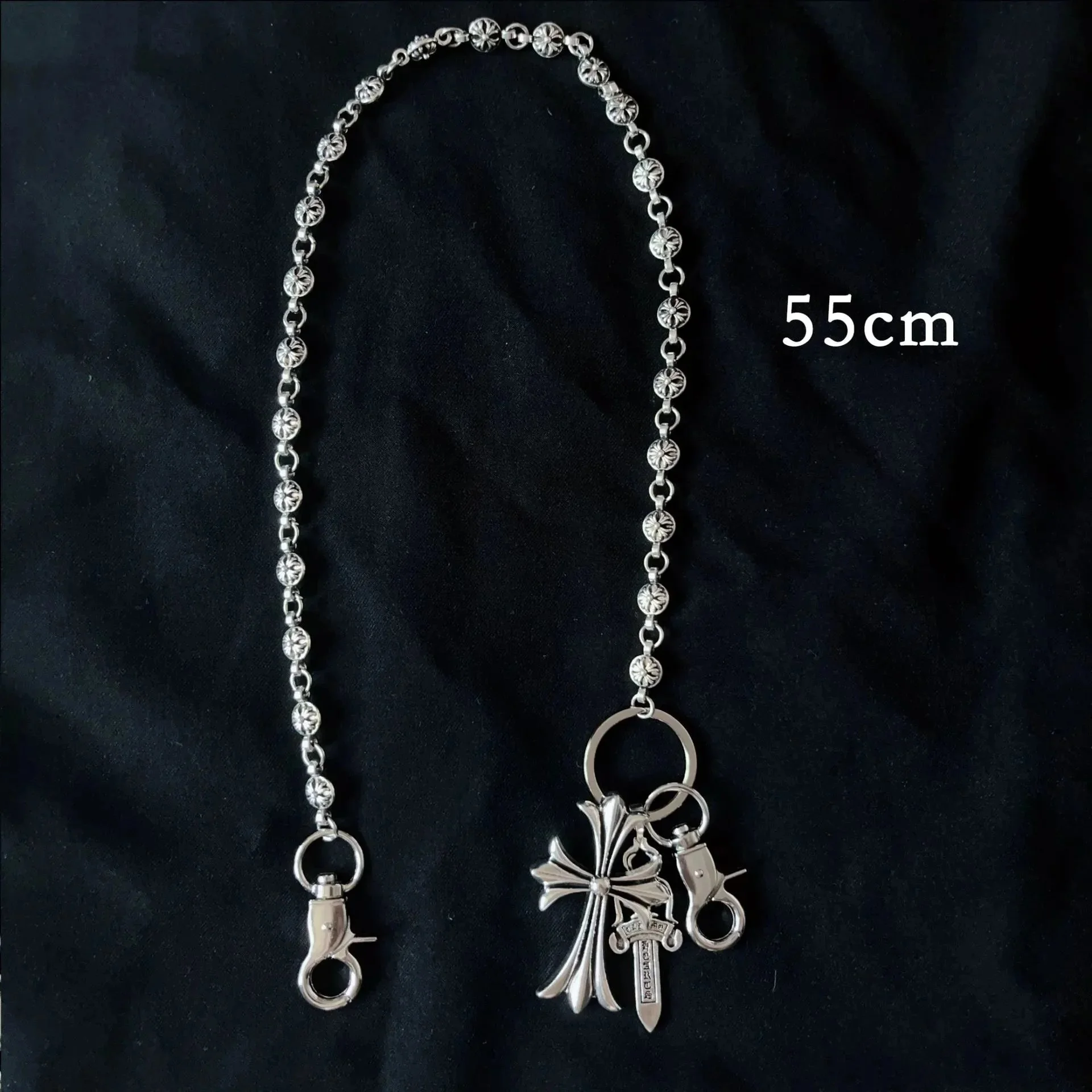 Multi-element trouser chain cross waist chain lobster clasp pendant jeans chain product image