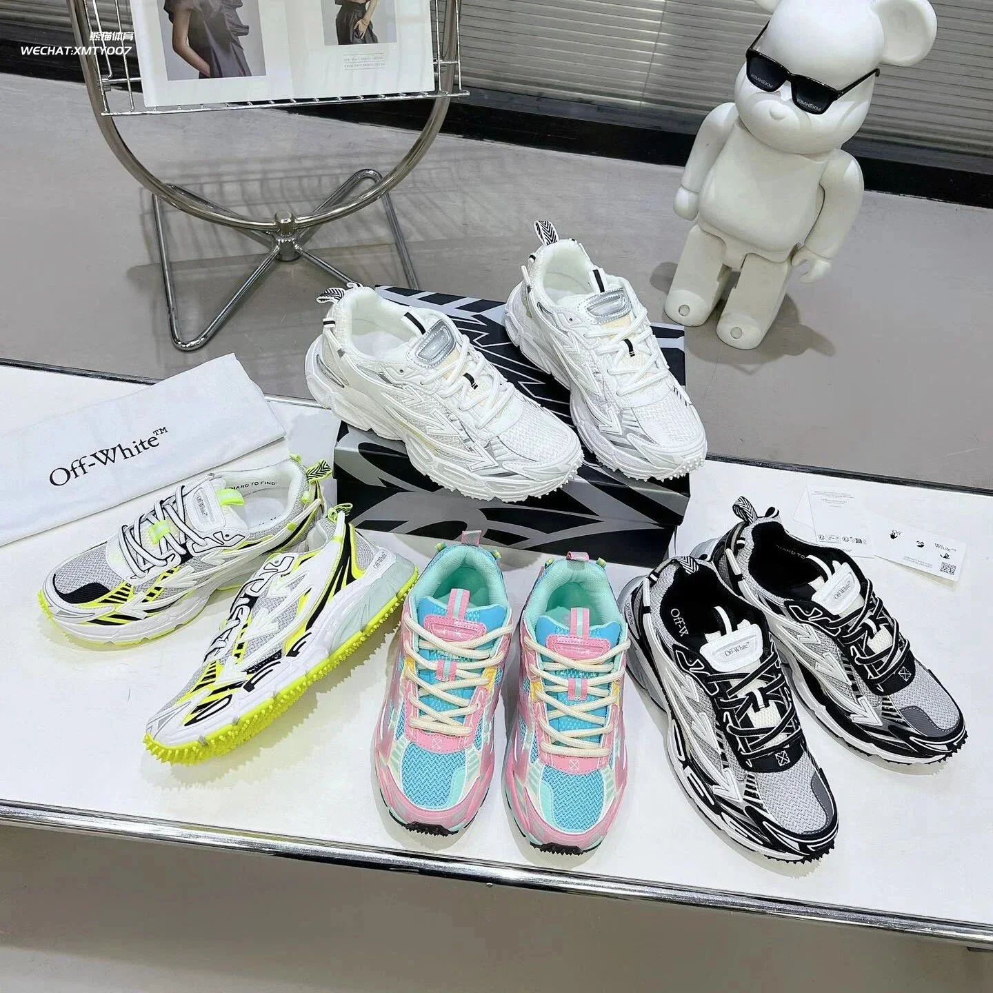 Off White OFF-White C/O VirGil Abloh joint retro dad mountaineering sports and casual shoes