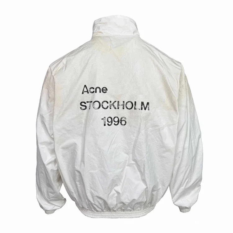 Washed Distressed Coach Jacket Unisex Jacket(pic2) Washed Distressed Coach Jacket Unisex Jacket