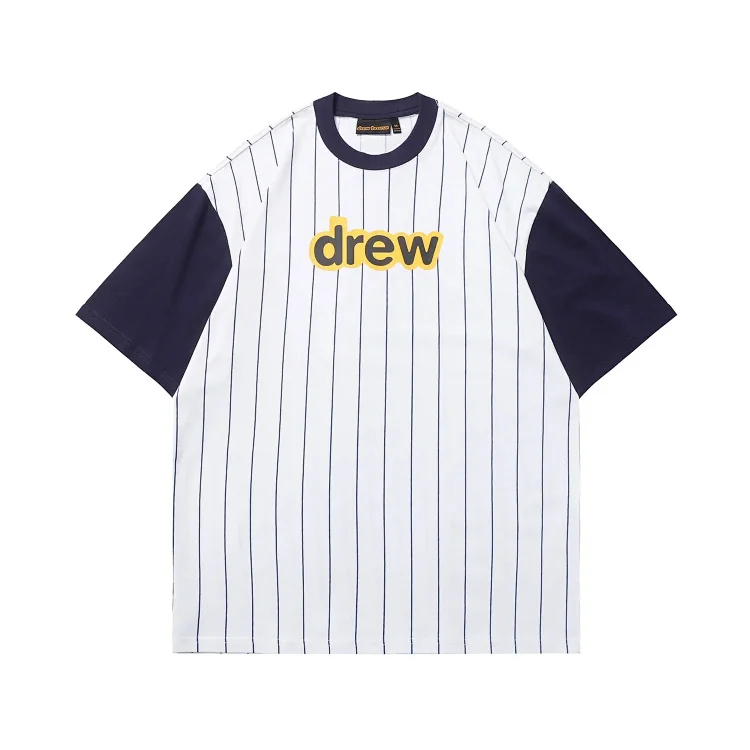 DREW HUOSE Summer classic Justin Bieber matching smiley face pattern round neck versatile T-shirt for couples(pic21) DREW HUOSE Summer classic Justin Bieber matching smiley face pattern round neck versatile T-shirt for couples