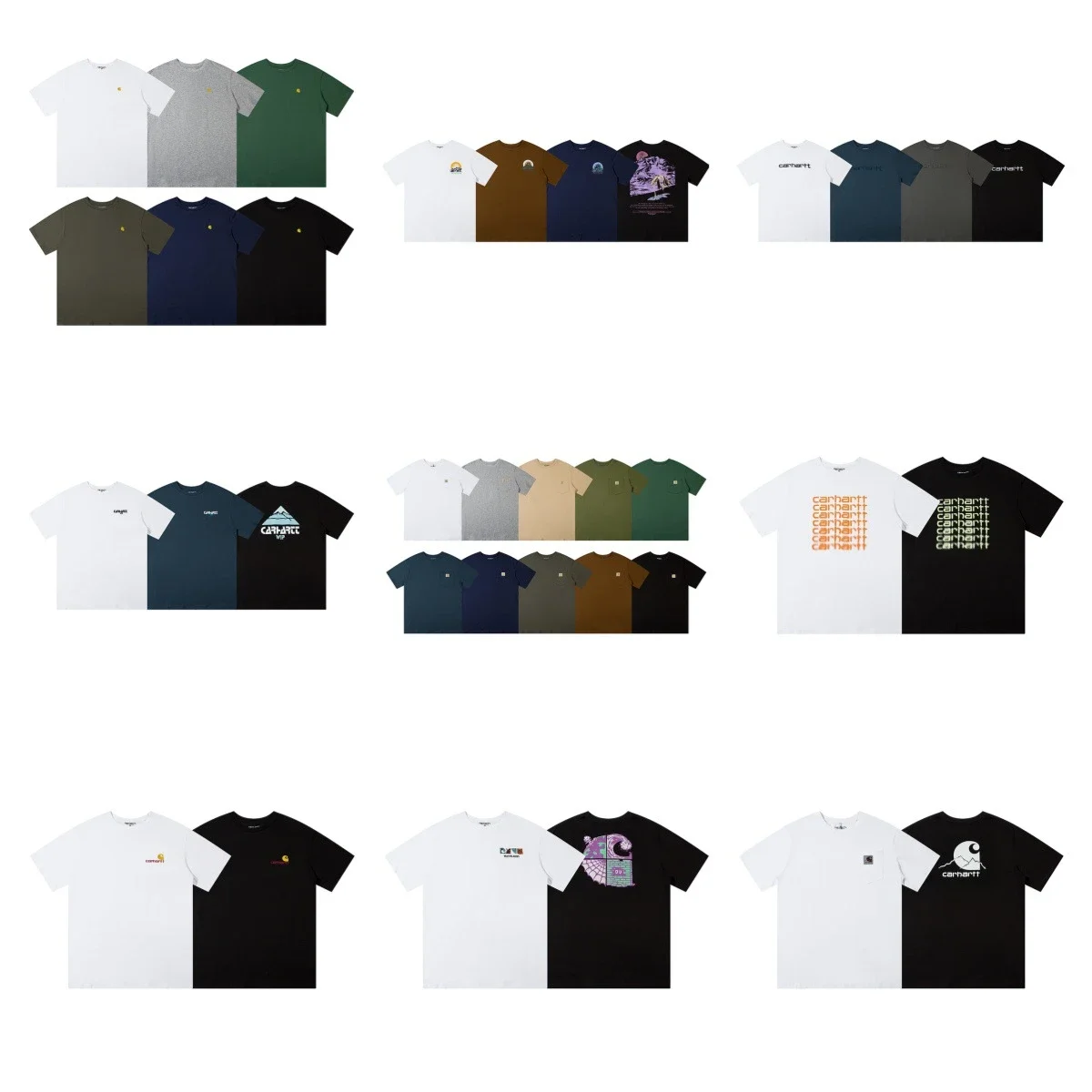 Kaha letter short-sleeved T-shirt for men and women