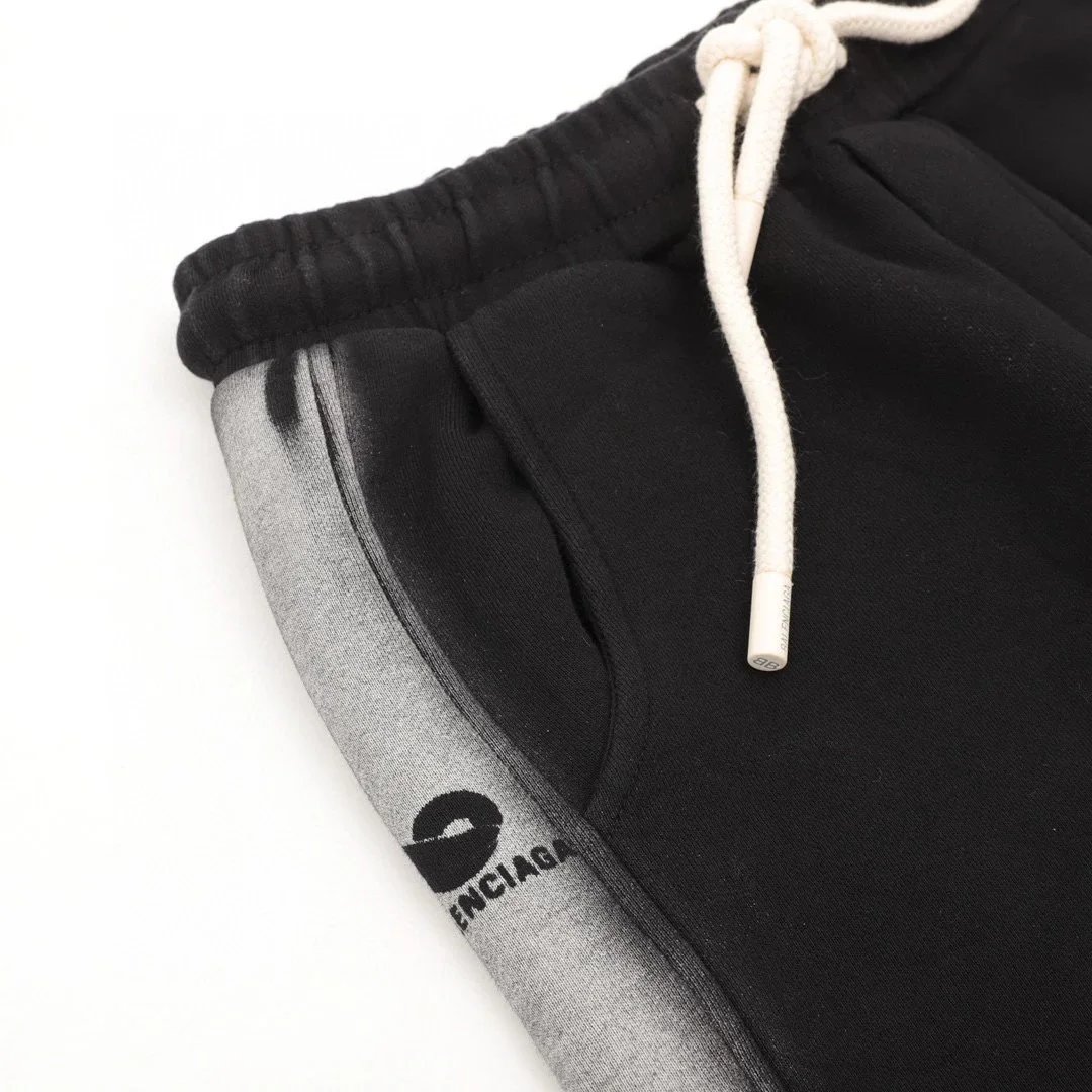Design Water-Resistant Snap-Closure Embroidered Sweatpants Black - 8