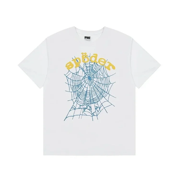 Spider web print summer loose and trendy short-sleeved T-shirt for men and women couples(pic4) Spider web print summer loose and trendy short-sleeved T-shirt for men and women couples