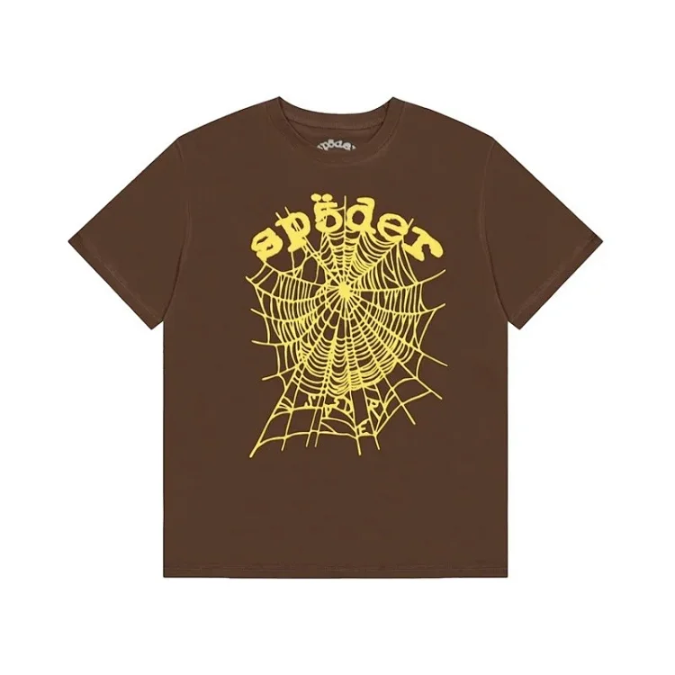 Spider web print summer loose and trendy short-sleeved T-shirt for men and women couples(pic22) Spider web print summer loose and trendy short-sleeved T-shirt for men and women couples