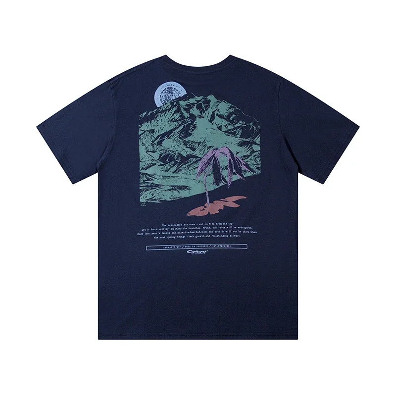 Kaha letter short-sleeved T-shirt for men and women