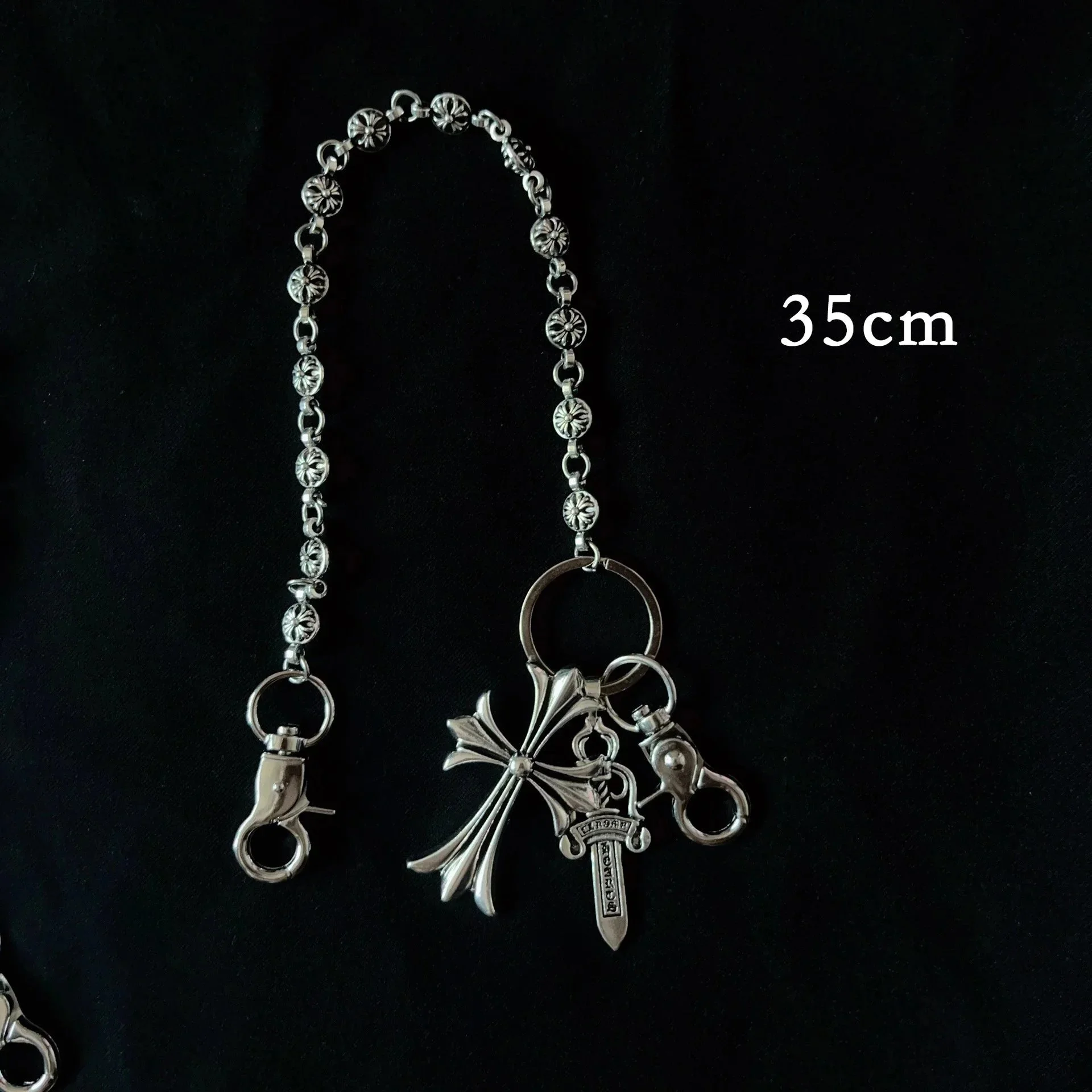 Multi-element trouser chain cross waist chain lobster clasp pendant jeans chain product image