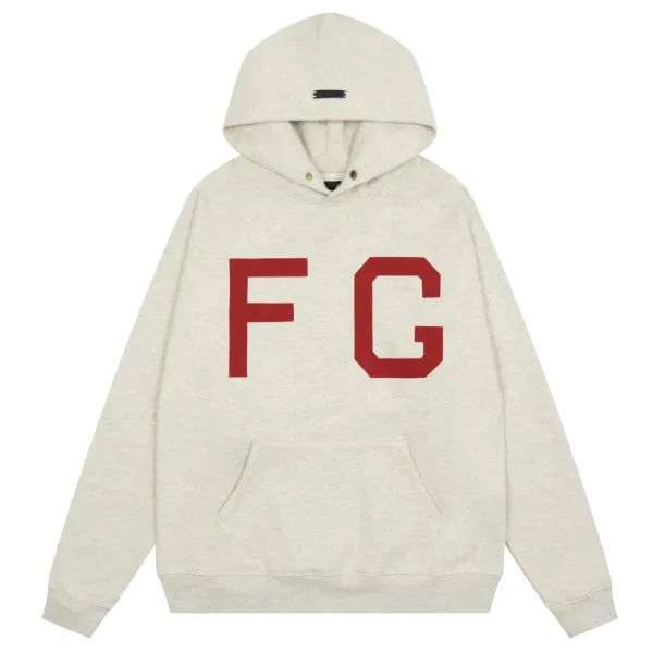 Fear of God Essentials FC Logo Hoodie Beige - 1