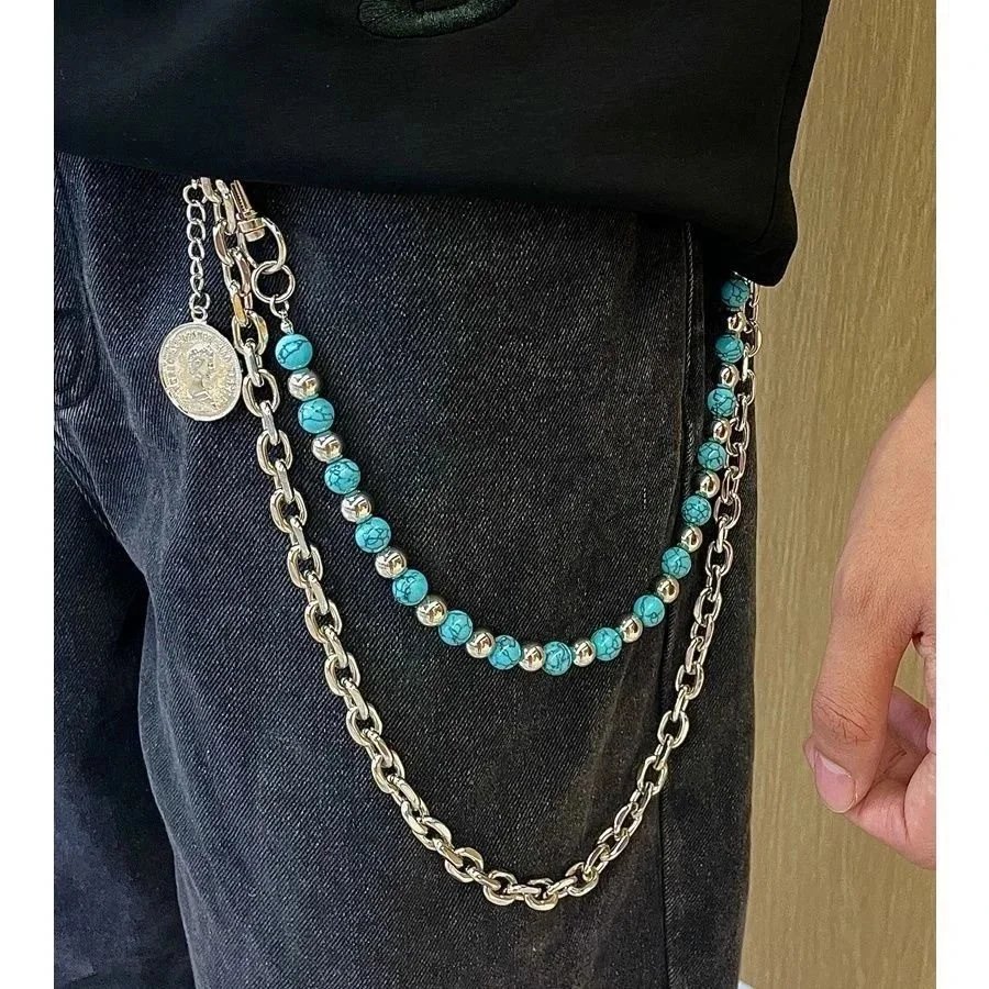 Double Layer Blue Waist Chain