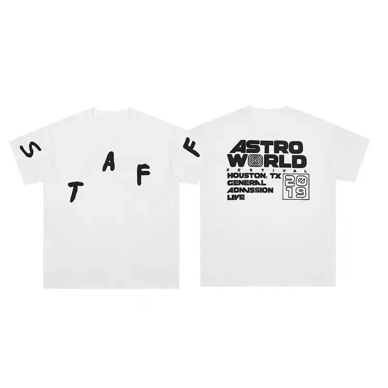 Travis Scott ts Cactus Jack shirt Fujiwara Hiroshi lightning joint TS men's and women's short-sleeved T-shirt
