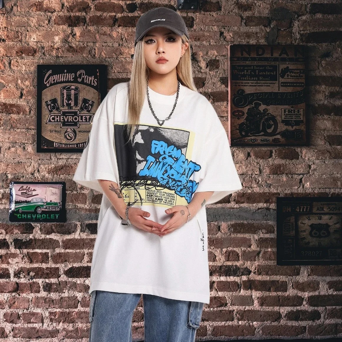 TRAVIS SCOTT American street short-sleeved 24ss new album peripheral VINTAGE niche trendy brand retro T-shirt