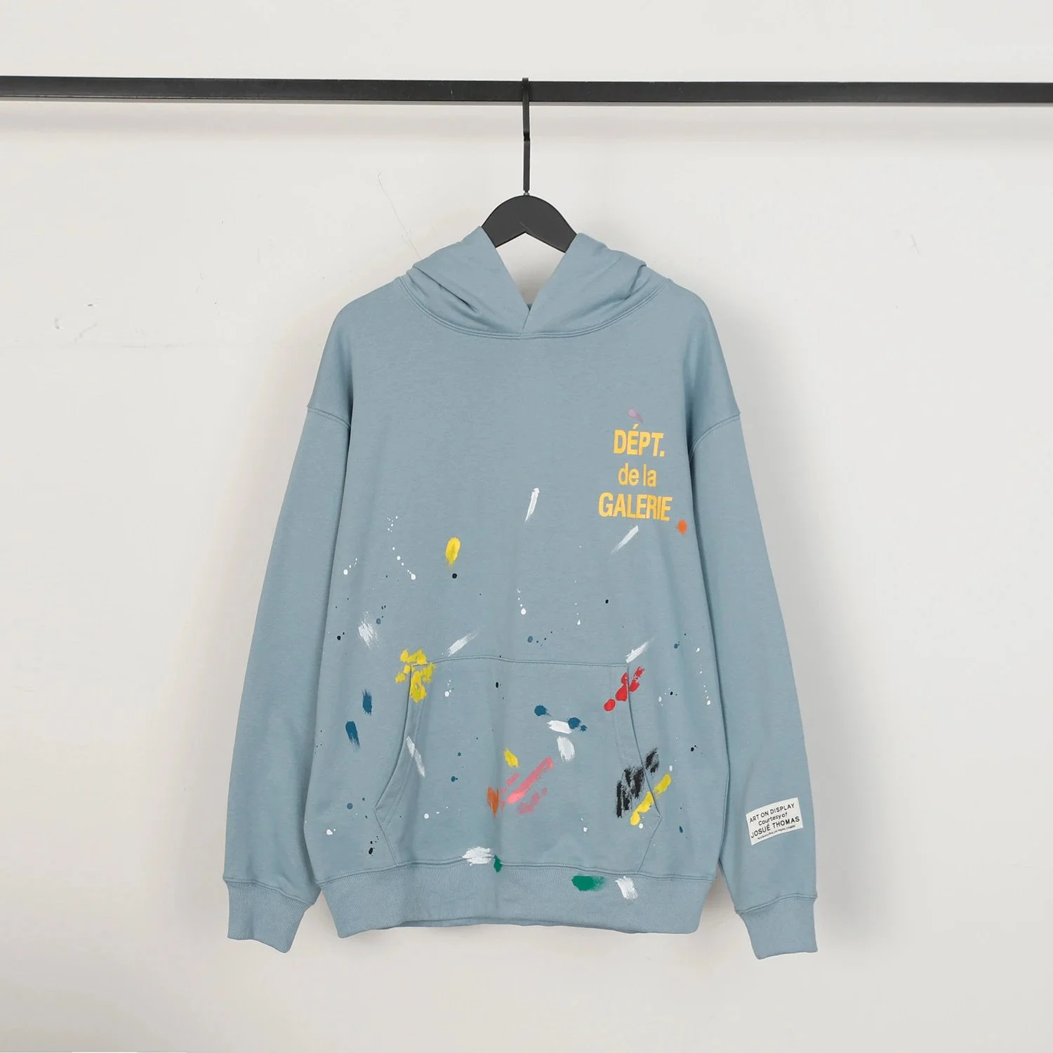 Distressed brain print casual loose hooded sweatshirt for men and women