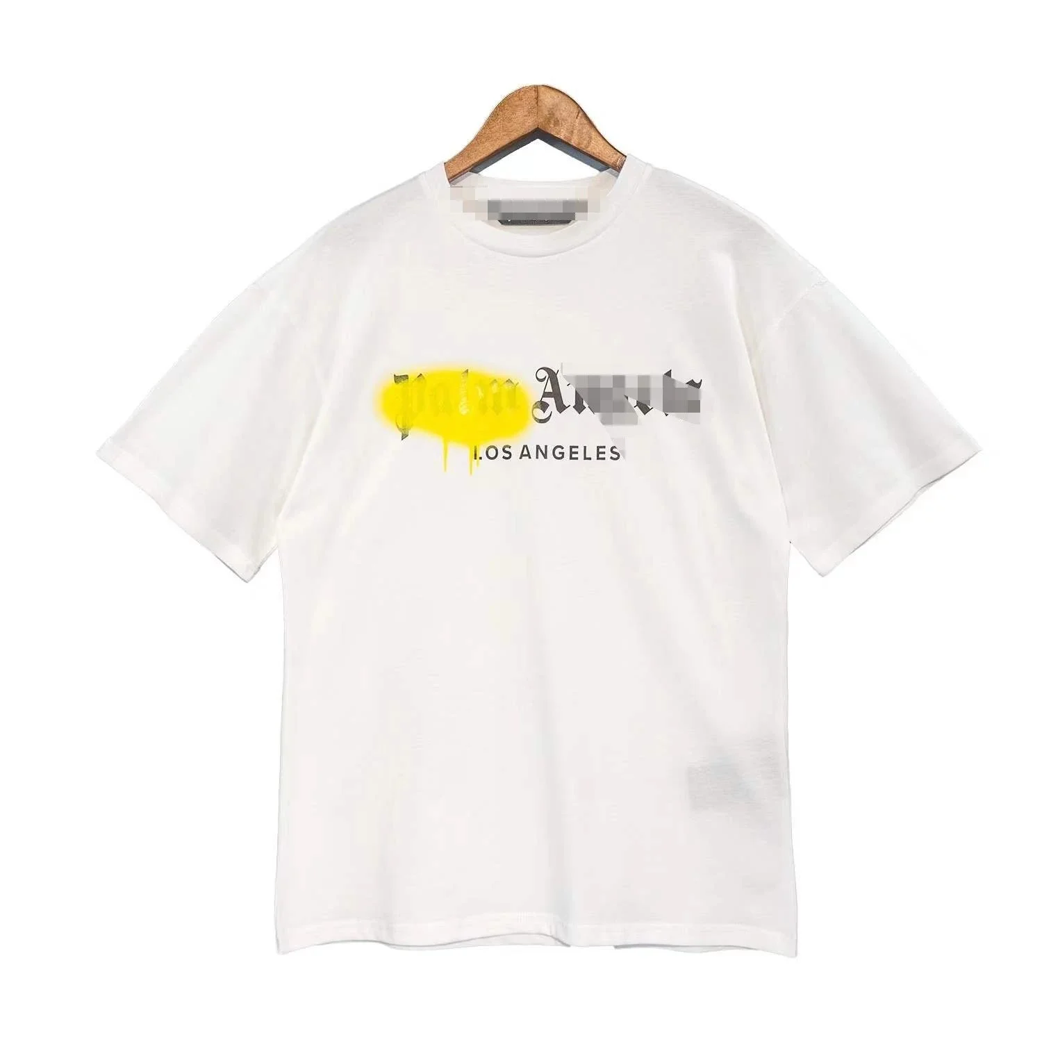 PA palm letter print round neck short-sleeved loose T-shirt product image