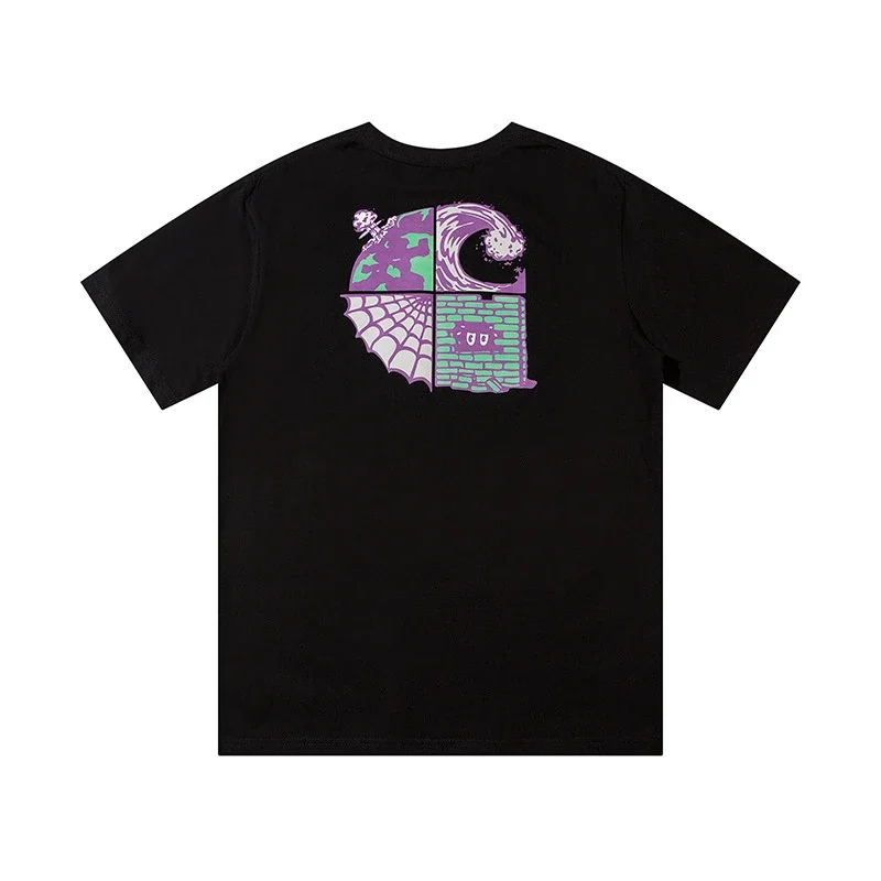 Kaha letter short-sleeved T-shirt for men and women