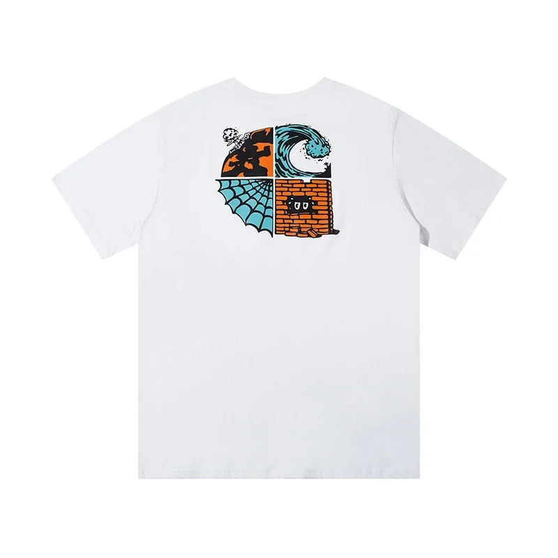 Kaha letter short-sleeved T-shirt for men and women