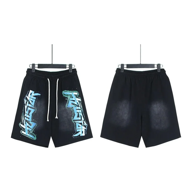 Printed casual loose couple short-sleeved shorts set product image