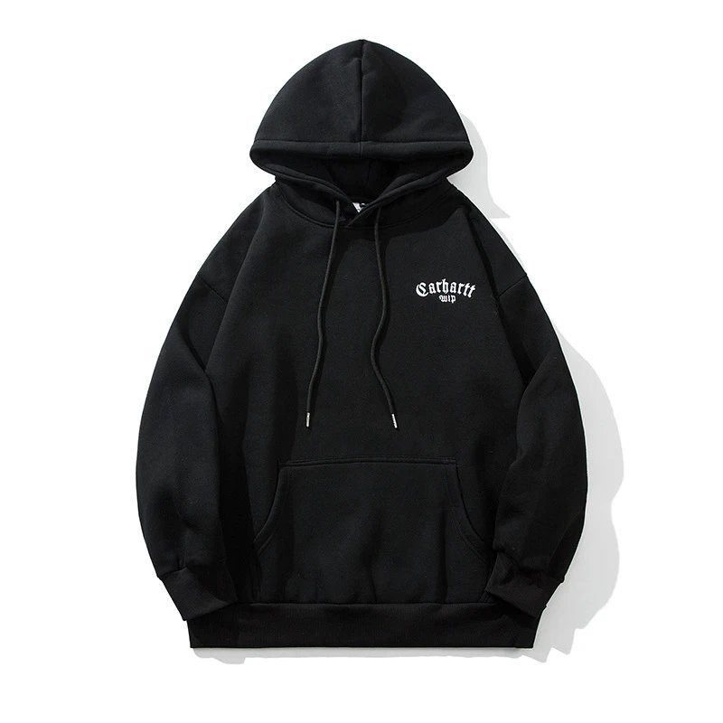 Letter Embroidery Hooded Fleece Hoodie photo 6