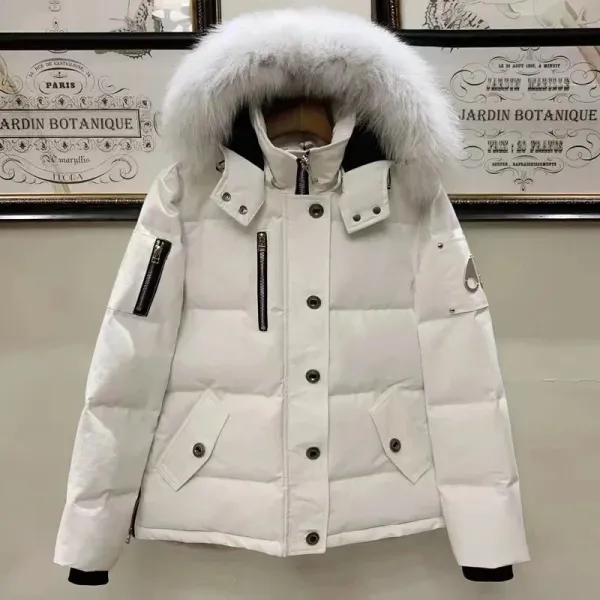 Canada Goose Expedition Parka Navy Blue with White Fur Trim - 3