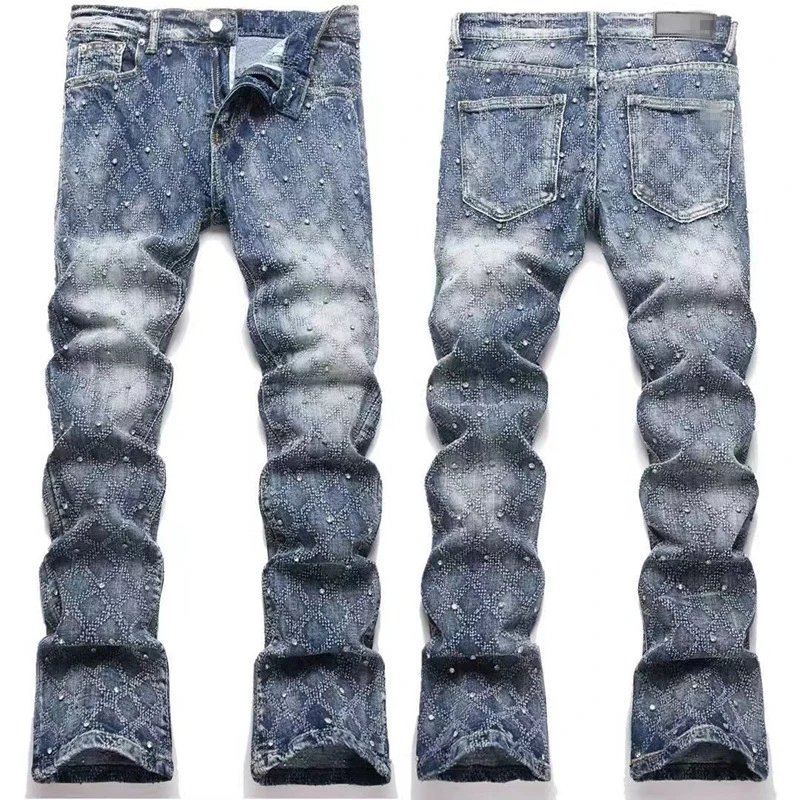 Purple Brand Jeans Distressed slim-fit — K102 blue stretch